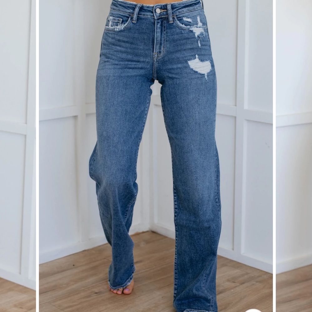 NWT Flying Monkey Miley Wide Leg Jean // size 26 // Long